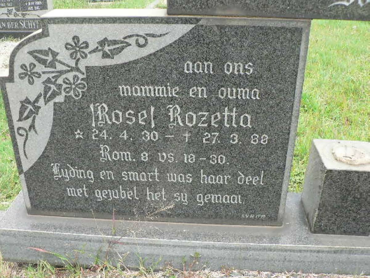 BOOYSEN H.J.F. 1917-1977 &amp; Rozetta 1930-1988