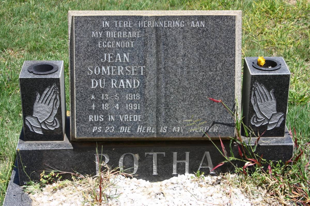 BOTHA Jean Somerset Du Rand 1918-1991