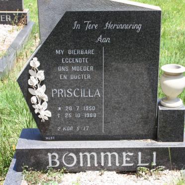 BOMMELI Priscilla 1950-1988