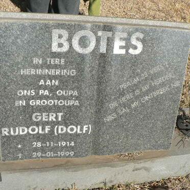 BOTES Gert Rudolf 1914-1999