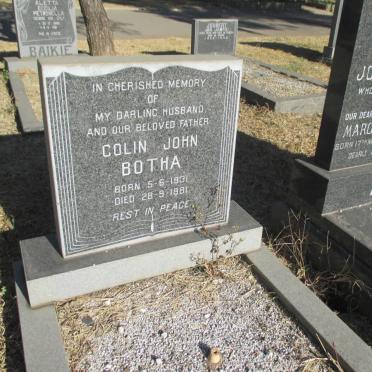 BOTHA Colin John 1931-1981