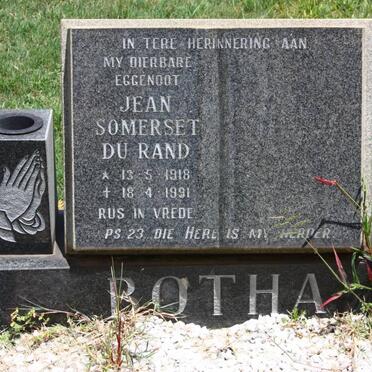 BOTHA Jean Somerset Du Rand 1918-1991