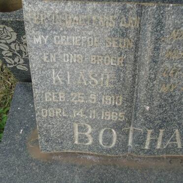 BOTHA Klasie 1910-1965