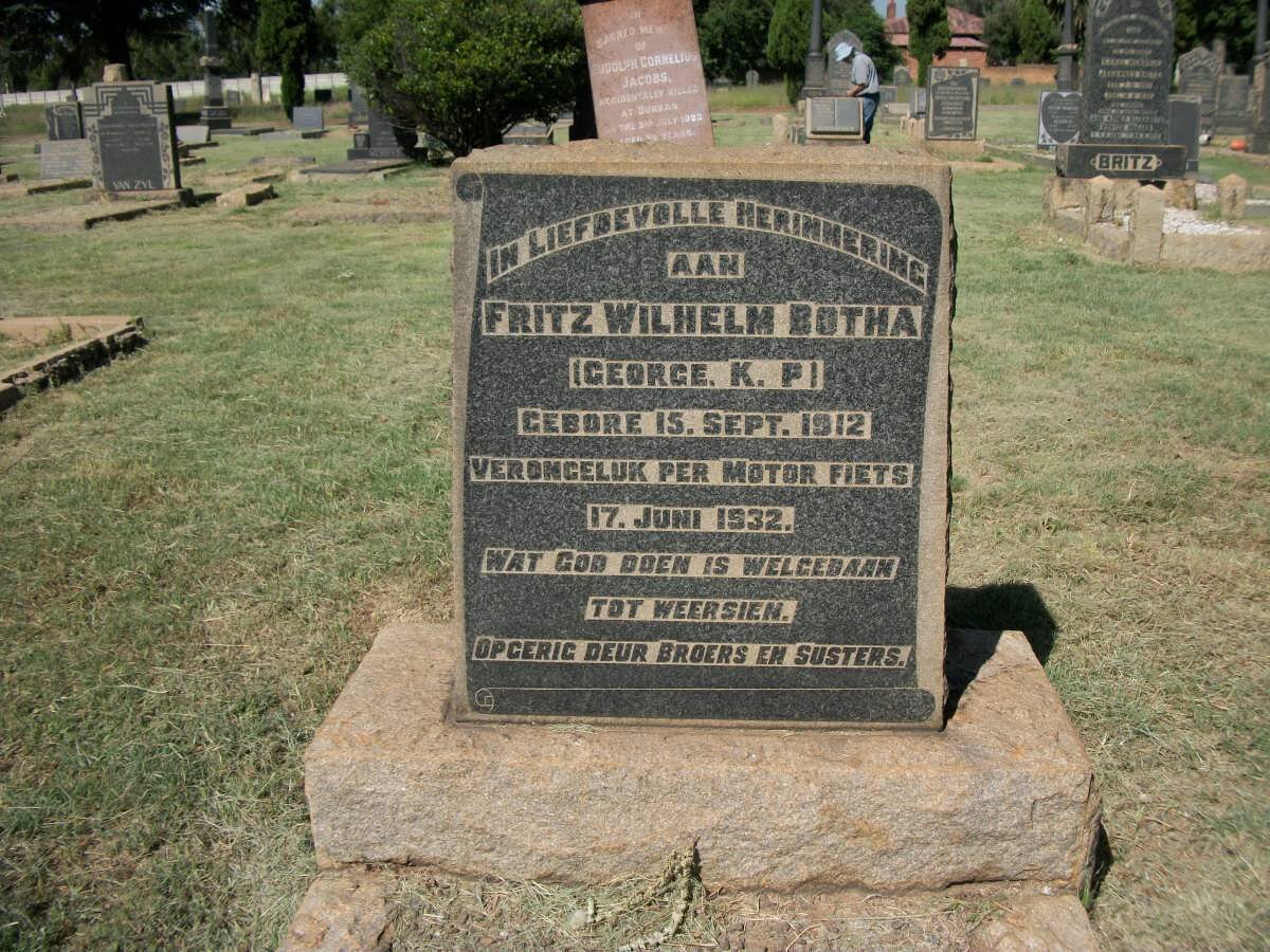 BOTHA Fritz Wilhelm 1912-1932