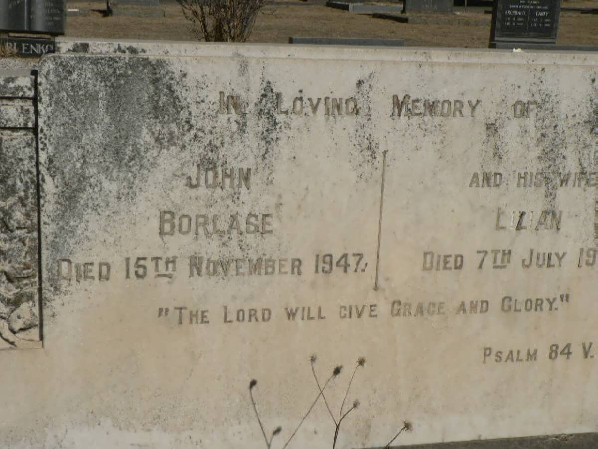 BORLASE John -1947 &amp; Lilian -19??