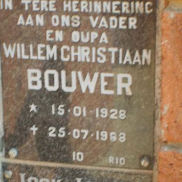 BOUWER Willem Christiaan 1928-1988