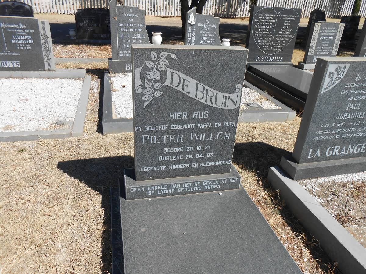 BRUIN Pieter Willem, de 1921-1983