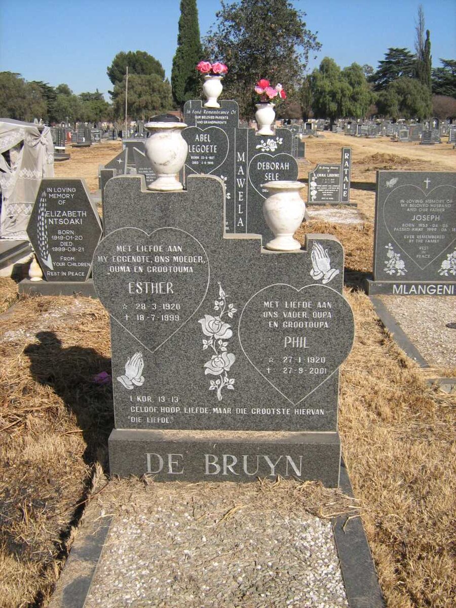 BRUYN Phil, de 1920-2001 &amp; Esther 1920-1999