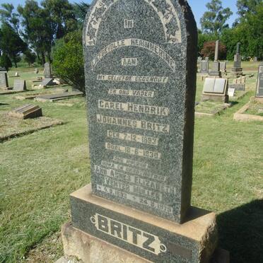BRITZ Carel Hendrik Johannes 1883-1930 &amp; Ann Agnes Elizabeth Venter MULLER 1893-1979