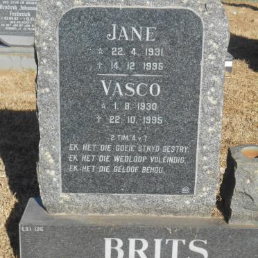 BRITS Vasco 1930-1995 &amp; Jane 1931-1995