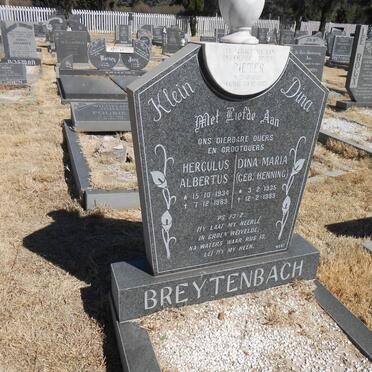 BREYTENBACH Hercules Albertus 1934-1989 &amp; Dina Maria HENNING 1935-1989 :: BREYTENBACH Pieter 1965-1987