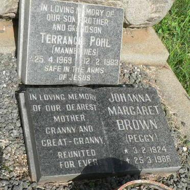 BROWN Johanna Margaret 1924-1988 ::  POHL Terrance 1969-1983