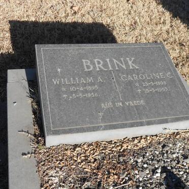 BRINK William A. 1895-1956 &amp; Caroline C. 1898-1953