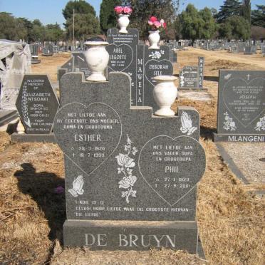 BRUYN Phil, de 1920-2001 &amp; Esther 1920-1999