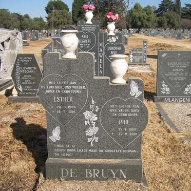 BRUYN Phil, de 1920-2001 &amp; Esther 1920-1999