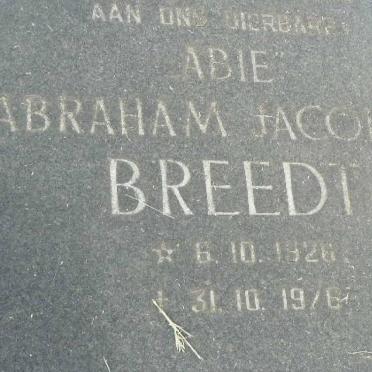 BREEDT Abraham Jacobus 192?-1976