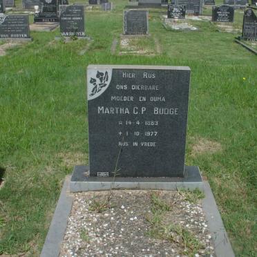 BUDGE Martha C.P. 1883-1977