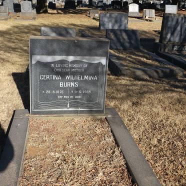 BURNS Gertina Wilhelmina 1875-1969