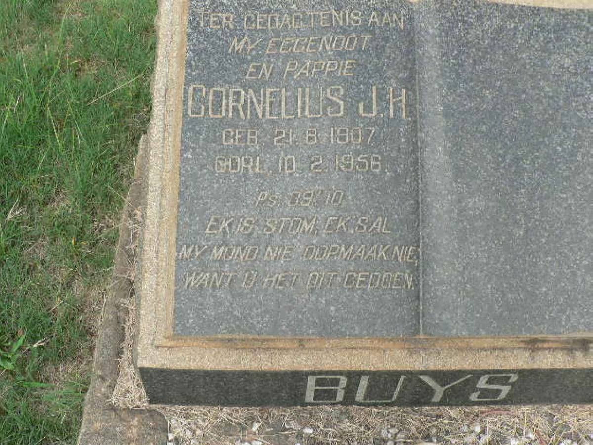 BUYS Cornelius J.H. 1907-1956