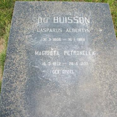 BUISSON Casparus Albertyn, du 1906-1969 &amp; Magrieta Petronella DYZEL 1912-1999