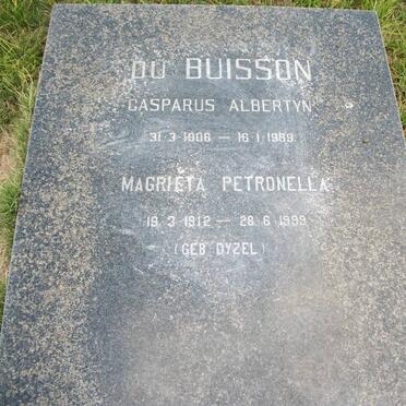 BUISSON Casparus Albertyn, du 1906-1969 &amp; Magrieta Petronella DYZEL 1912-1999