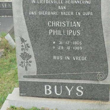 BUYS Christian Phillipus 1905-1989