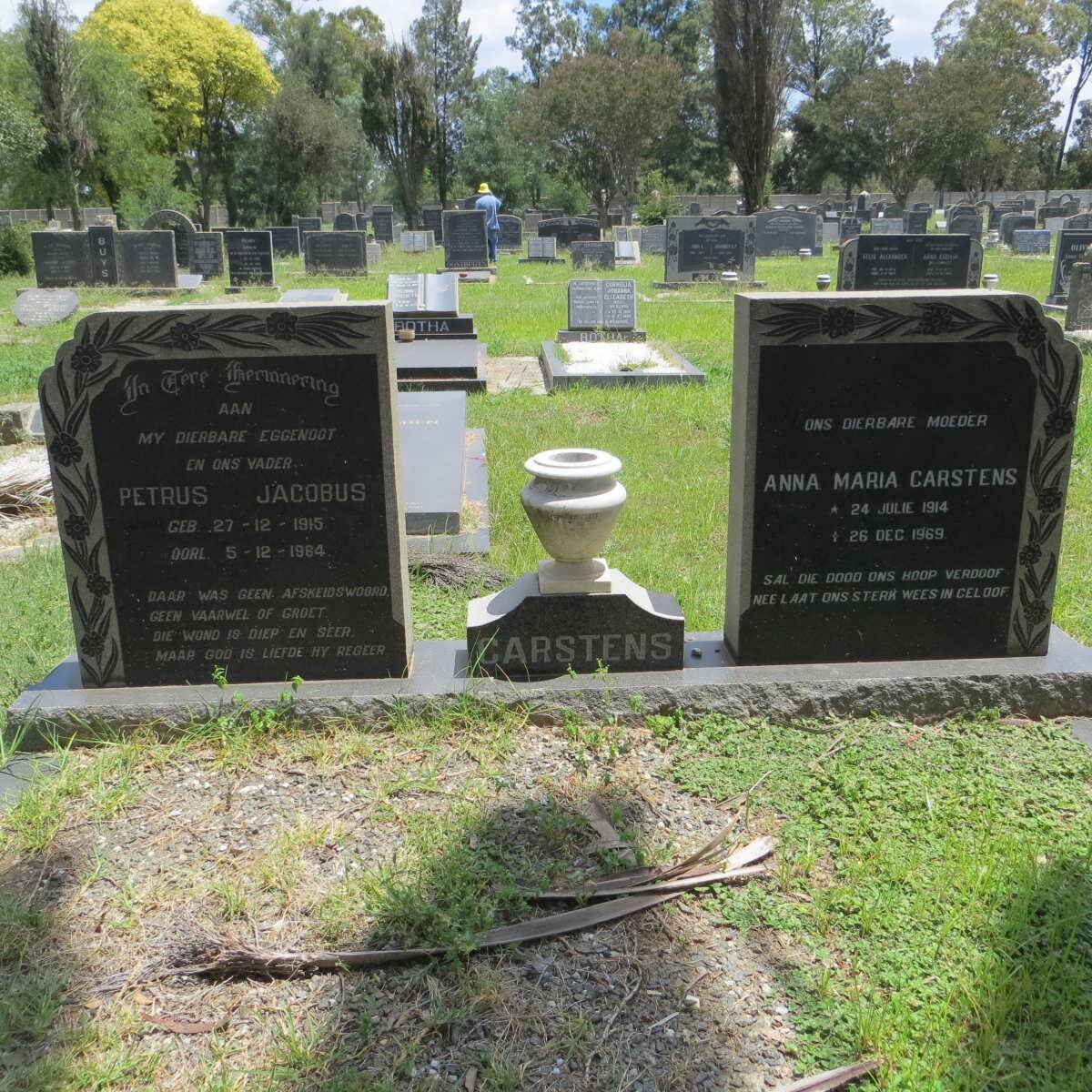 CARSTENS Petrus Jacobus 1915-1964 &amp; Anna Maria 1914-1969