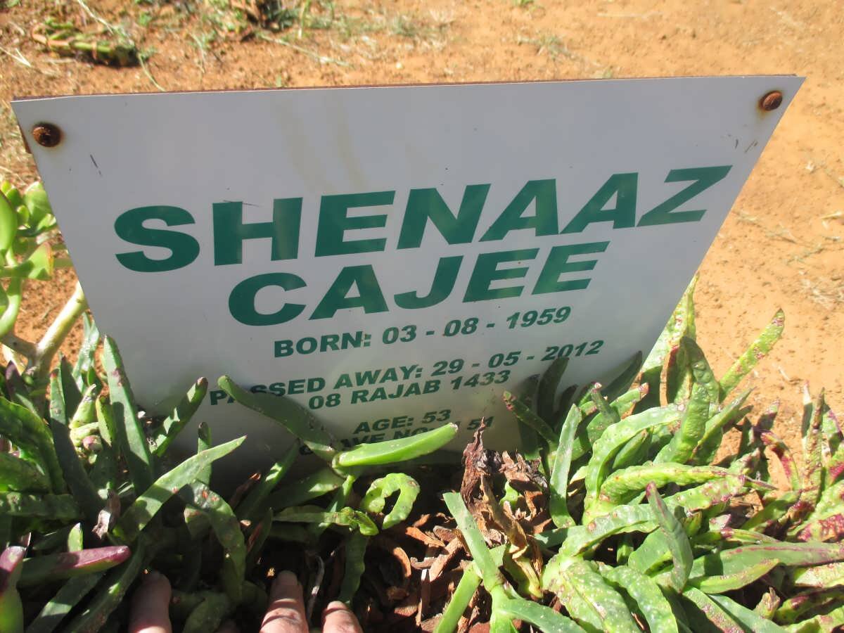 CAJEE Shenaaz 1959-2012