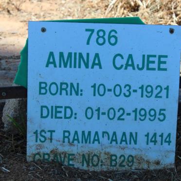 CAJEE Amina 1921-1995