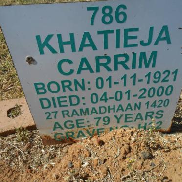 CARRIM Khatieja 1921-2000