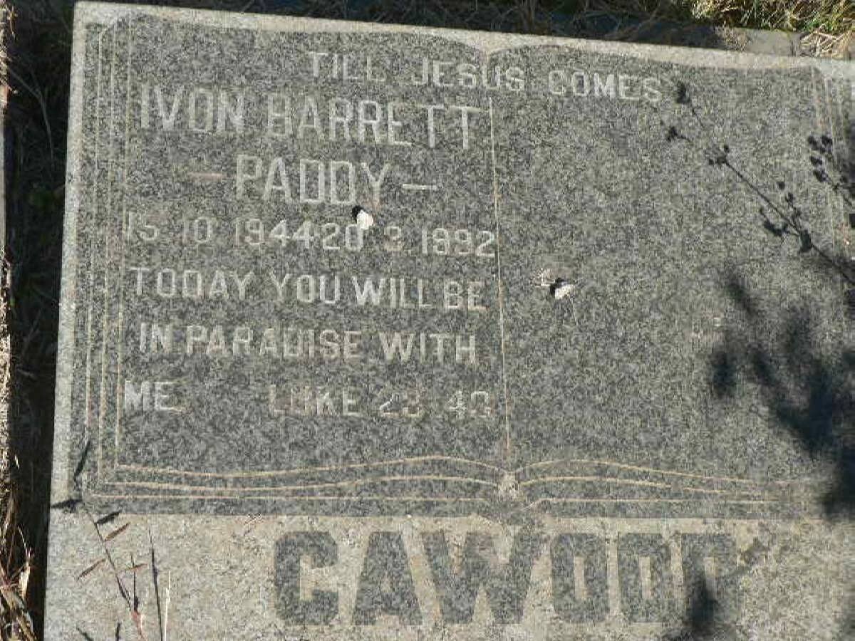 CAWOOD Ivon Barrett 1944-1992
