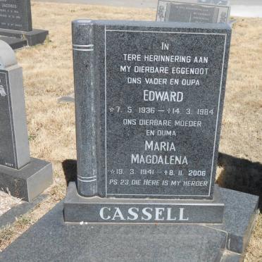 CASSELL Edward 1936-1984 &amp; Maria Magdalena 1941-2006