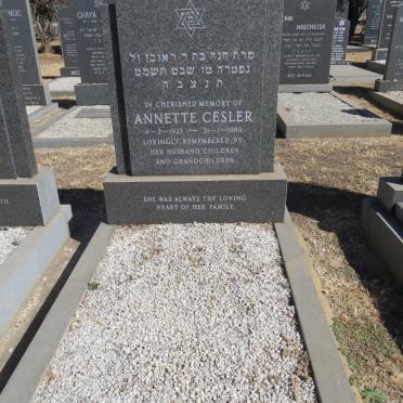 CESLER Annette 1923-1989