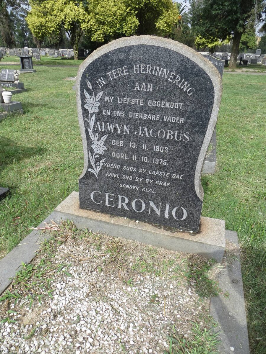 CERONIO Alwyn Jacobus 1903-1975