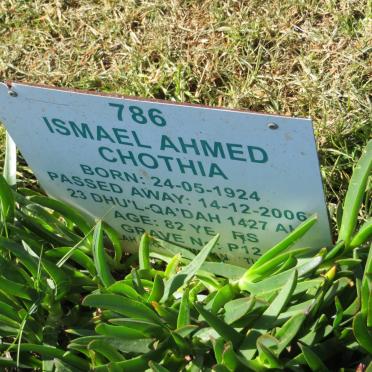 CHOTHIA Ismael Ahmed 1924-2006