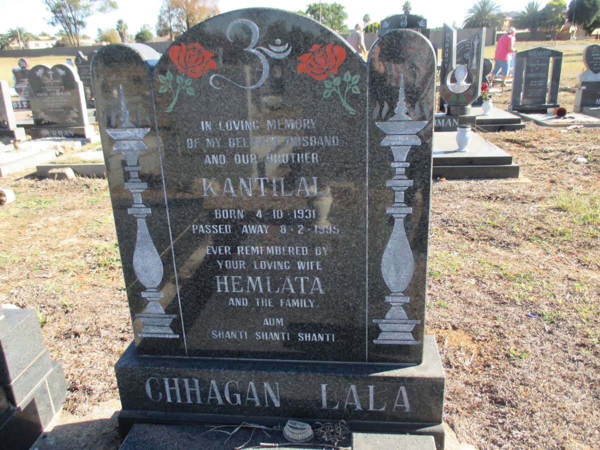 CHHAGAN LALA Kantilal 1931-1995