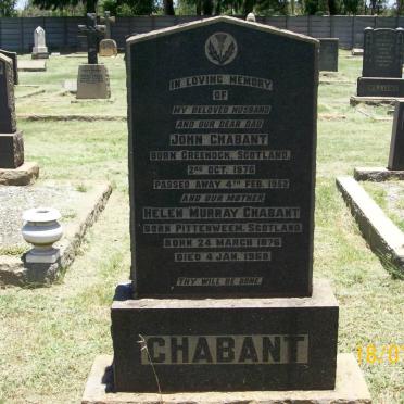 CHABANT John 1876-1952 &amp; Helen MURRAY 1876-1968