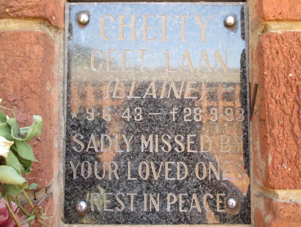 CHETTY Geet Laan 1943-1993