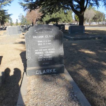 CLARKE William 1901-1961 &amp; Muriel WRIGHT 1905-1998