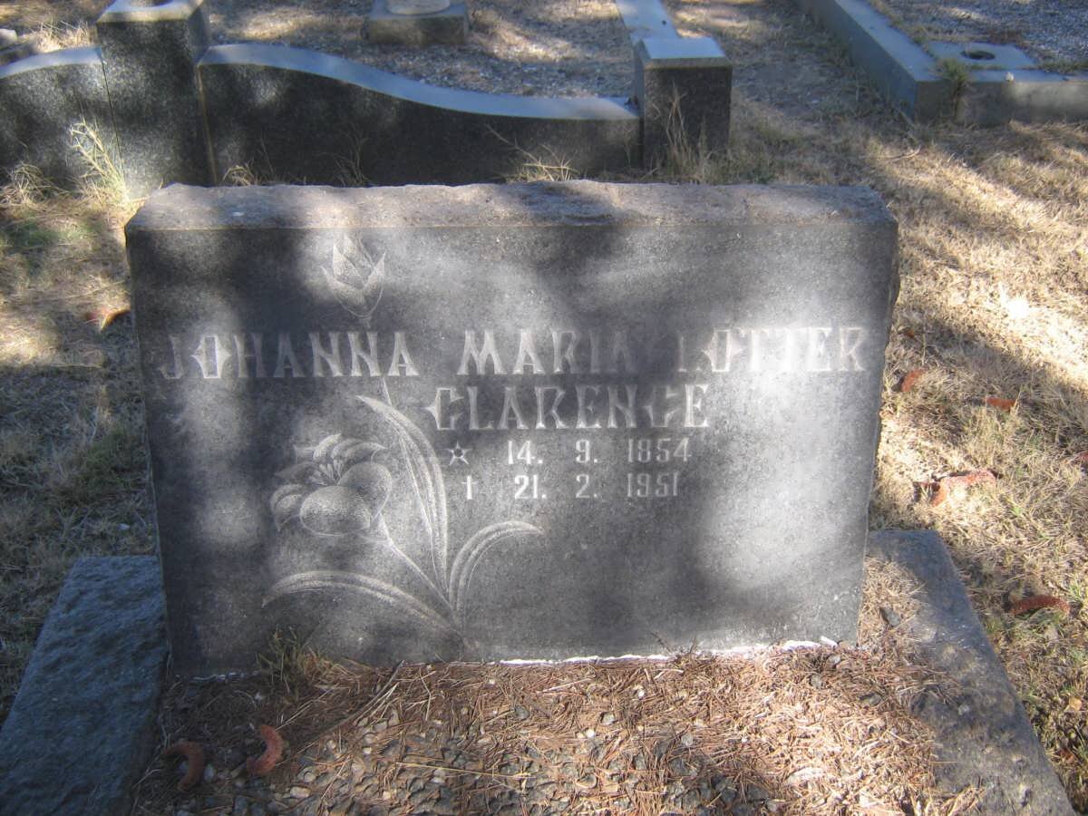 CLARENCE Johanna Maria Lotter 1854-1951