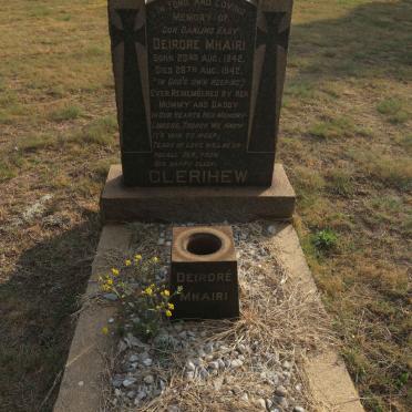 CLERIHEW Deidré Mhairi 1942-1942 :: CLERIHEW Craig Alexander 1946-2015 :: CLERIHEW Ethel Cran 1909-2004