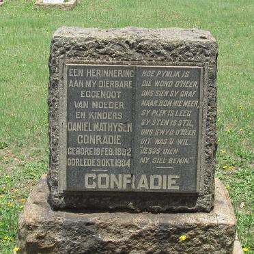 CONRADIE Daniel Mathysen 1892-1934