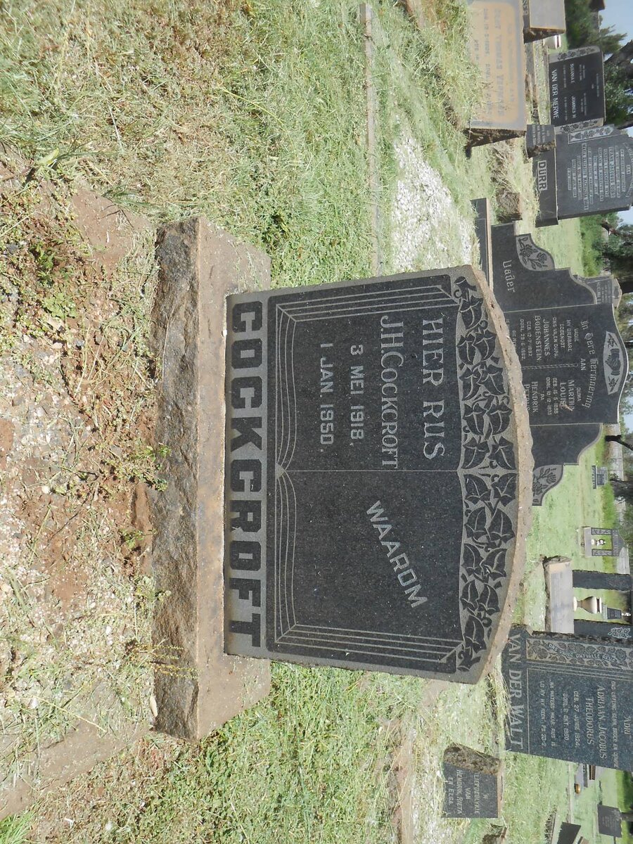 COCKROFT J.H. 1918-1950