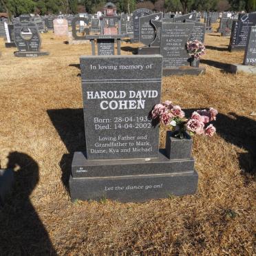 COHEN Harold David 1933-2002