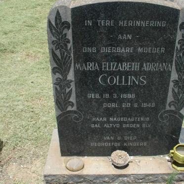 COLLINS Maria Elizabeth Adriana 1898-1948