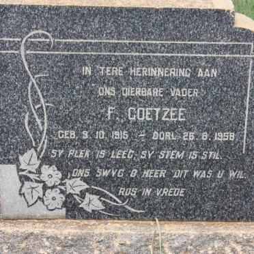 COETZEE F. 1915-1958