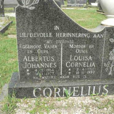CORNELIUS Albertus Johannes 1914-1977 &amp; Louisa Cornelia 1913-1997