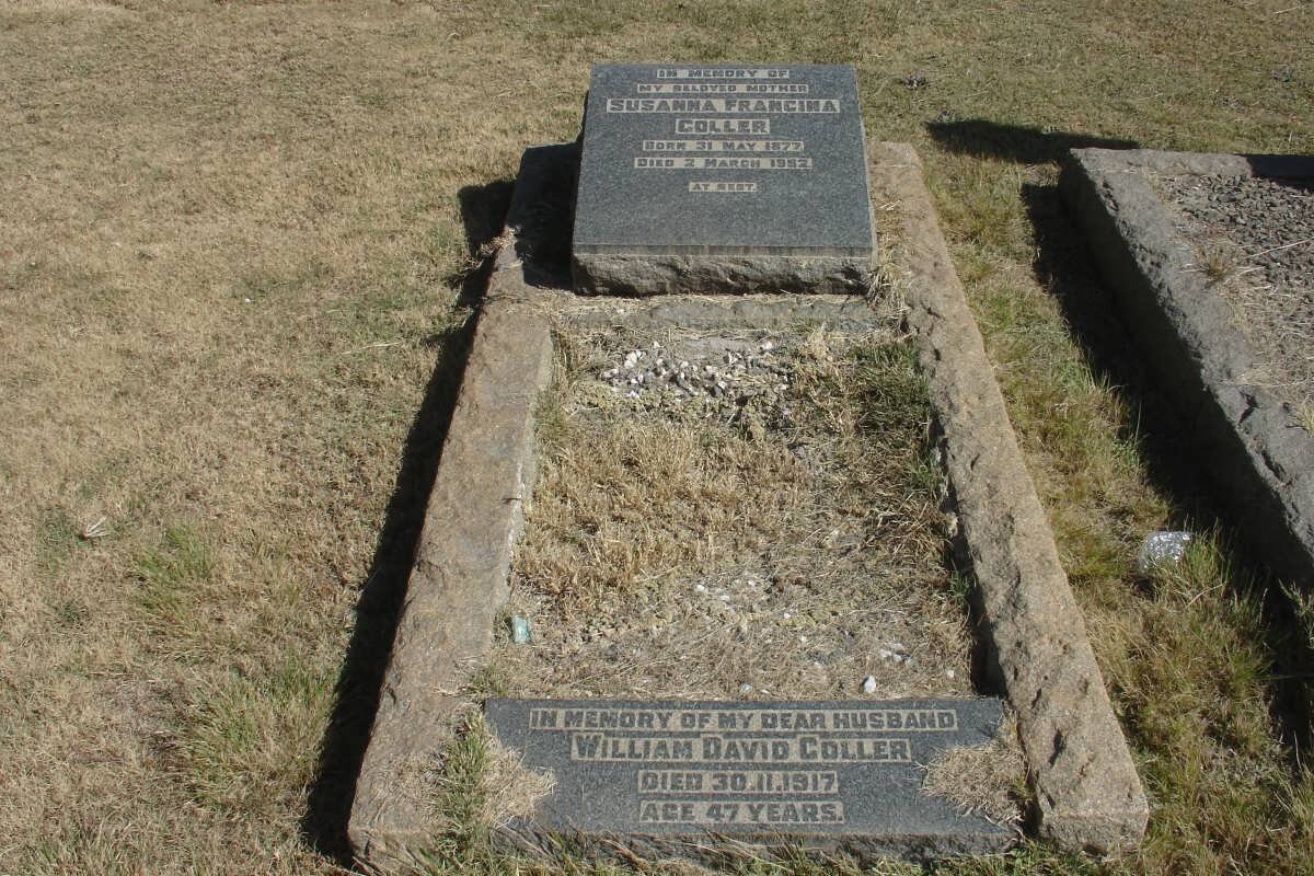 COLLER William David 1870-1917 &amp; Susanna Francina 1877-1952