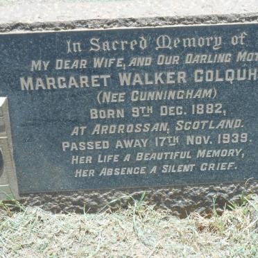 COLQUHOUN  Margaret Walker CUNNINGHAM 1882-1939