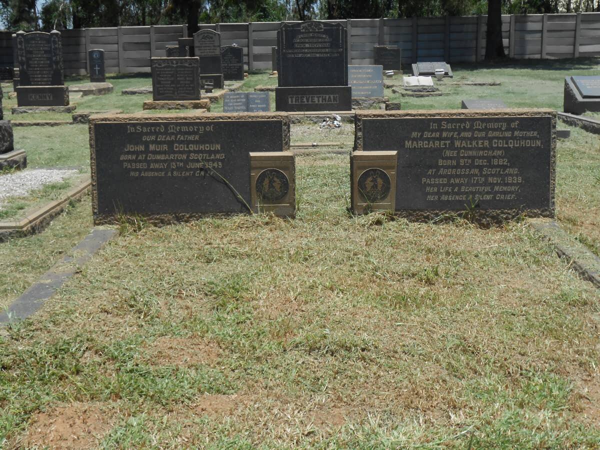 COLQUHOUN John Muir -1943 &amp; Margaret Walker CUNNINGHAM 1882-1939